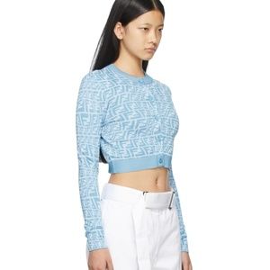 NWT Fendi FF Fisheye Vertigo Cropped Cardigan